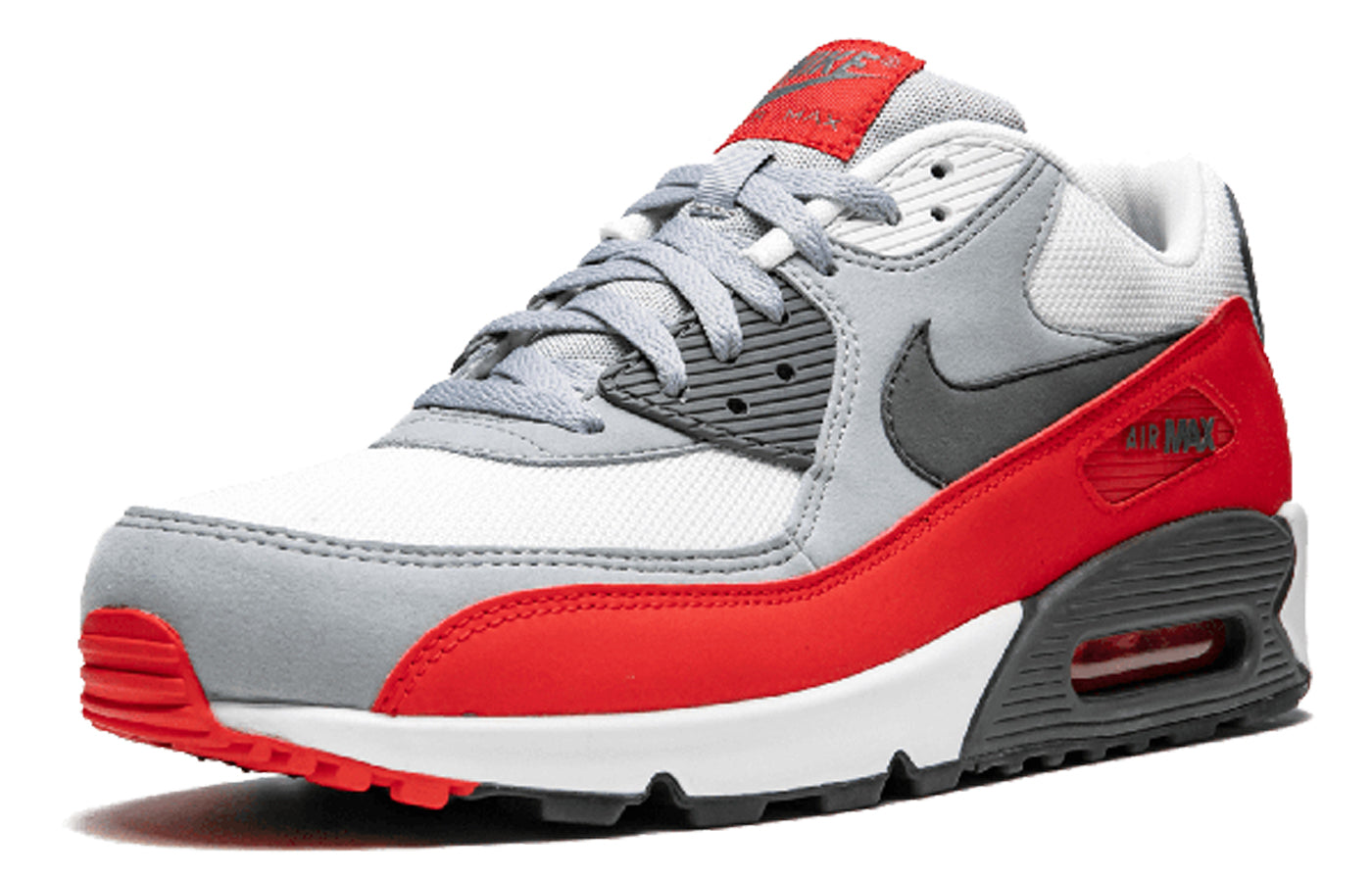 Nike Air Max 90 Essential Wolf Grey Challenge Red 537384-039 KICKSOVER