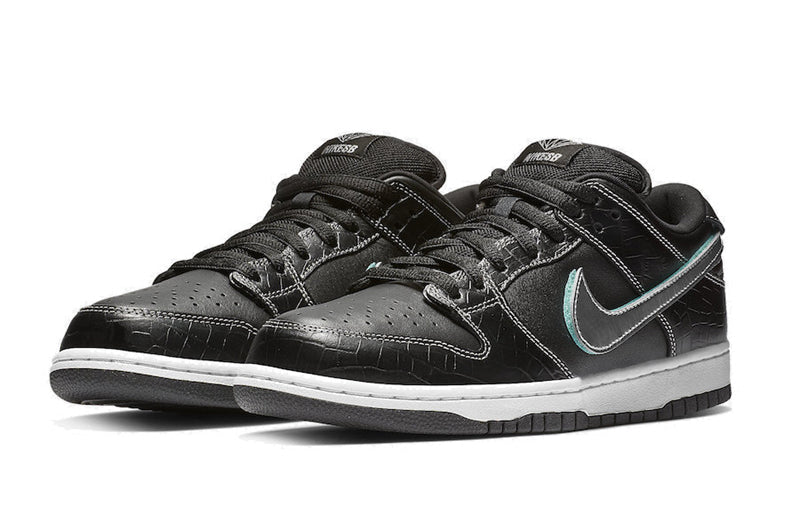 Nike SB Skateboard Dunk Low Pro OG QS Diamond - Black BV1310-001 sneakmarks