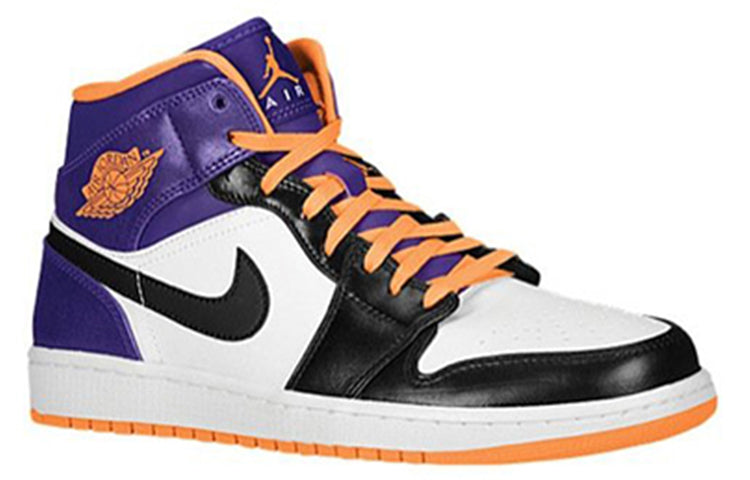 Air Jordan 1 Mid White Bright Citrus Purple 554724-117