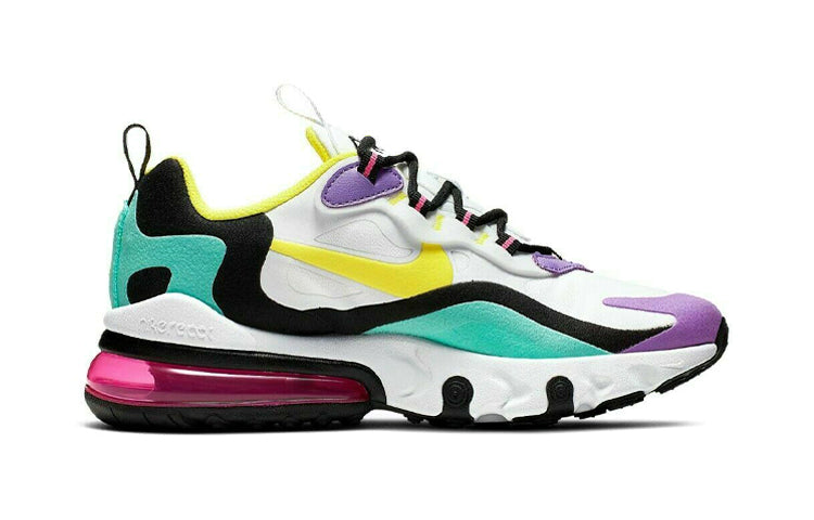 Nike Air Max 270 React PS 'Bright Violet' White/Dynamic Yellow-Black-Bright Violet BQ0102-101