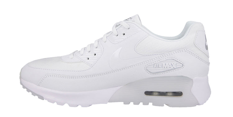 Womens Air Max 90 Ultra Essential 'White' White/White-Metallic Silver 724981-101 KICKSOVER