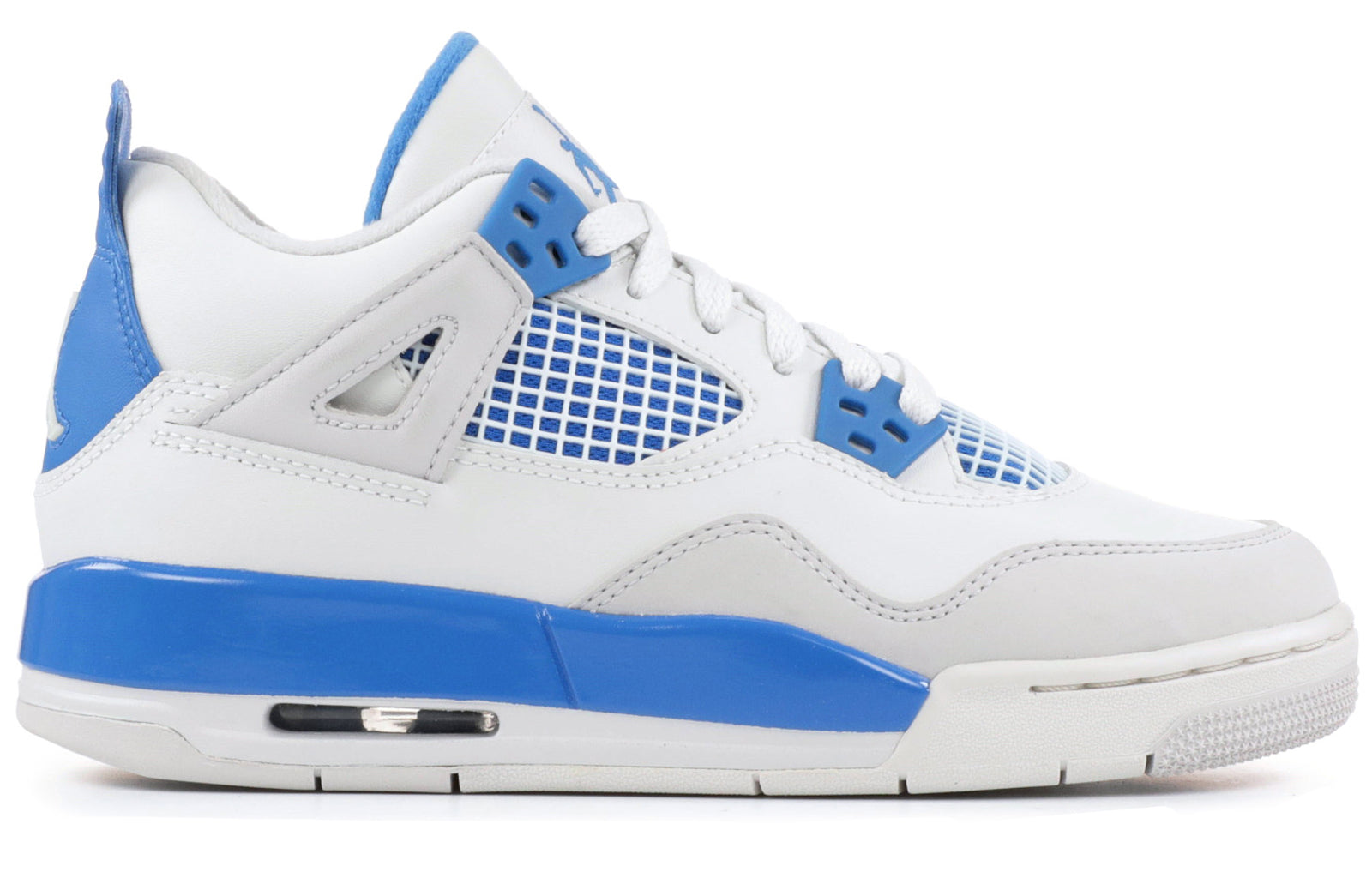 Air Jordan 4 Retro GS White Military Blue Grey 408452-105