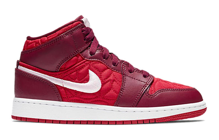 Air Jordan 1 Mid SE GS 'Gym Red' Gym Red/Pink Foam/Dark Beetroot/White AV5174-600