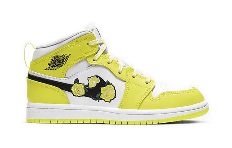 Air Jordan 1 Mid SE PS 'Rose Patch - Dynamic Yellow' Dynamic Yellow/White/Black AV5173-700