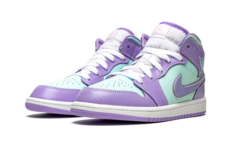 Air Jordan 1 Mid Purple Glacier Blue BP 640734-500