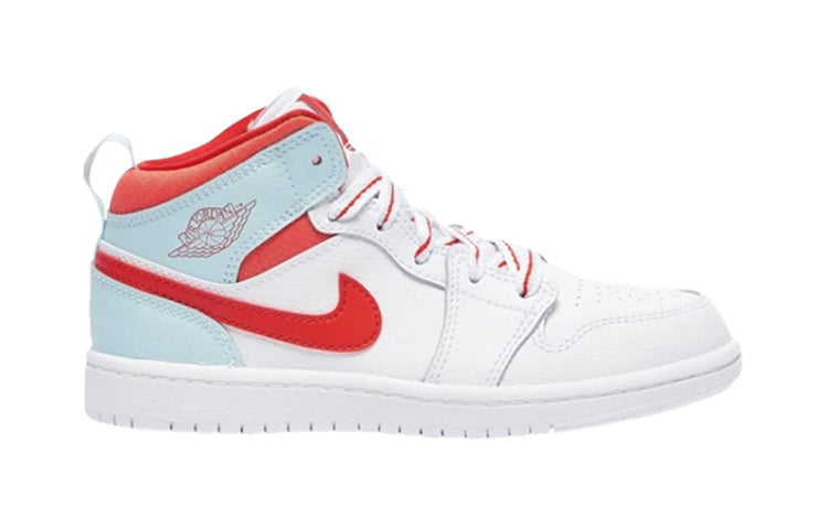 Air Jordan 1 Mid PS 'Topaz Mist' White/Topaz Mist/Ember Glow/University Red 640737-104