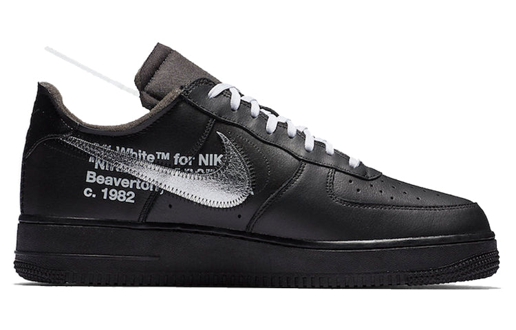 Nike OFF-WHITE x Air Force 1 Low '07 'MoMA' Black/Metallic Silver-Black AV5210-001 sneakmarks