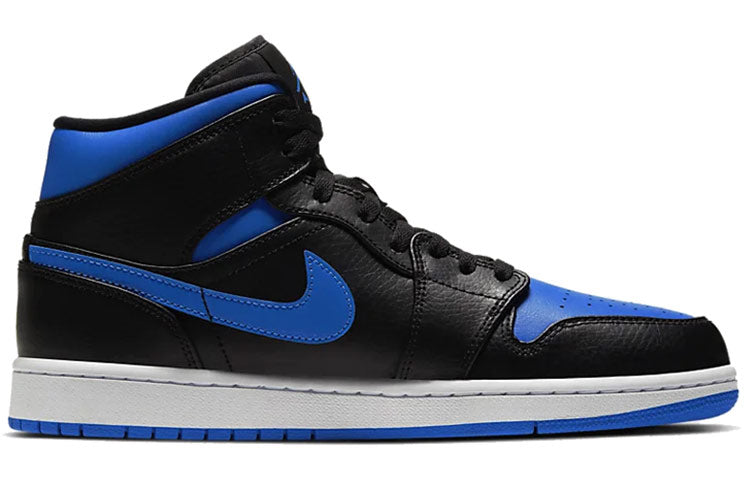 Air Jordan 1 Mid Black Hyper Royal 554724-068