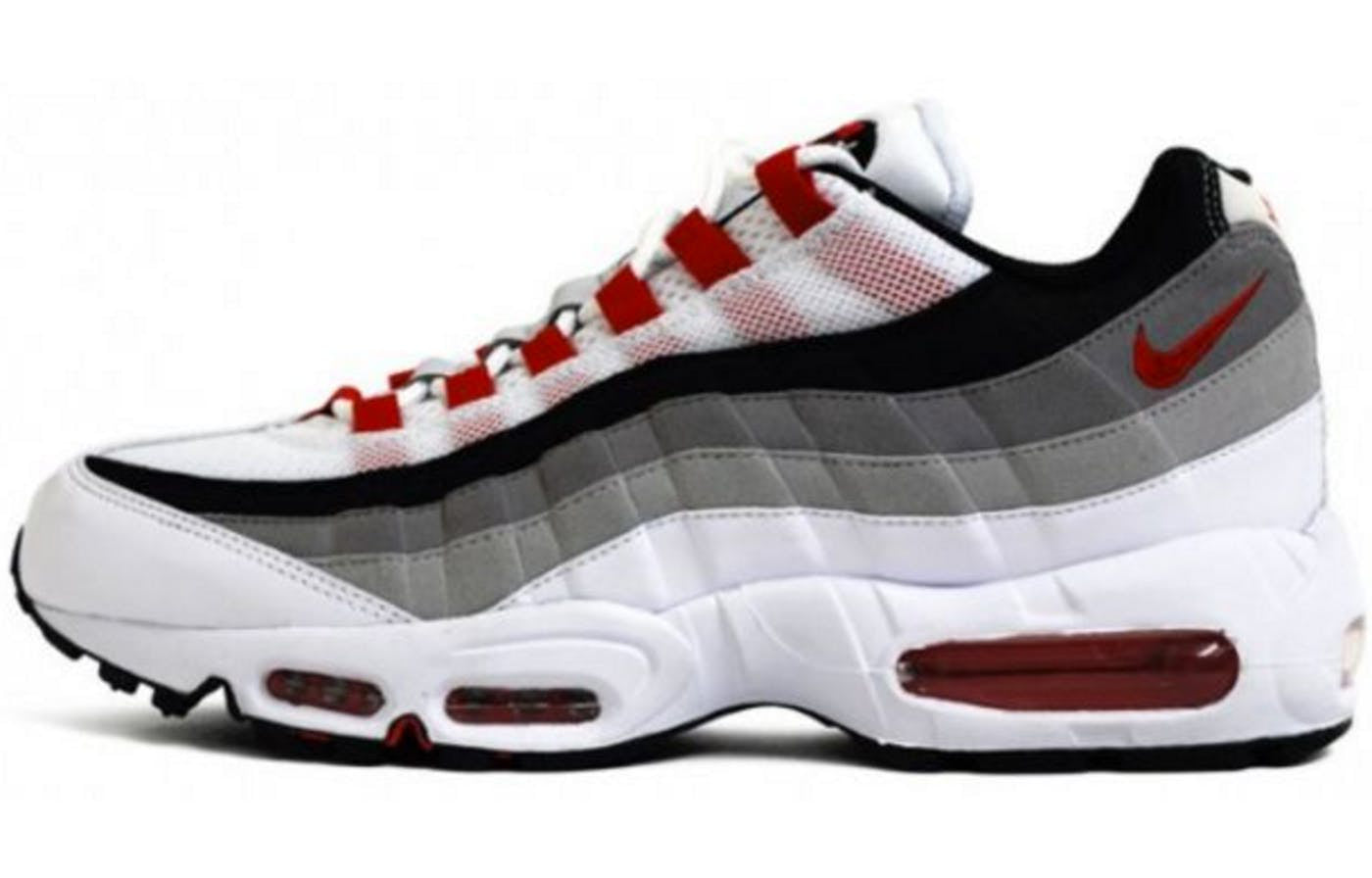 Nike Air Max 95 'Cement Red' White/Cmt Red-Ntrl Gry-Mdm Gry 609048-100 sneakmarks