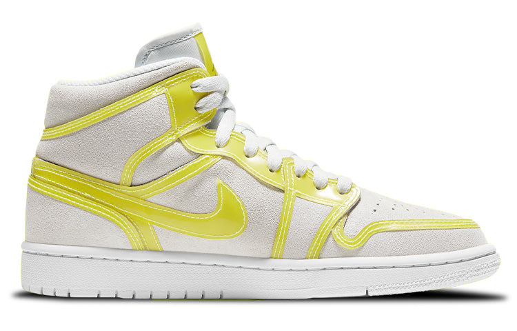 Womens WMNS Air Jordan 1 Mid LX 'Off White Opti Yellow' Opti Yellow (W) DA5552-107