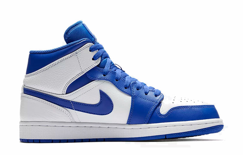 Air Jordan 1 Mid White Hyper Royal 554724-114