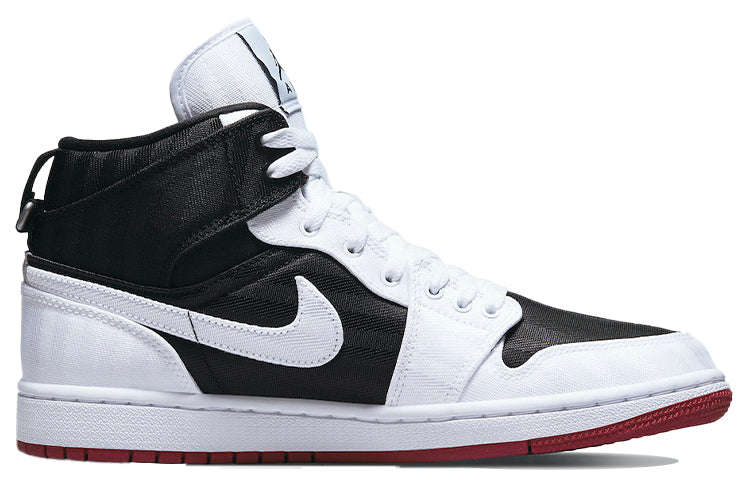 Nike Womens Air Jordan 1 Mid SE Utility Canvas White Black Gym Red DD9338-016