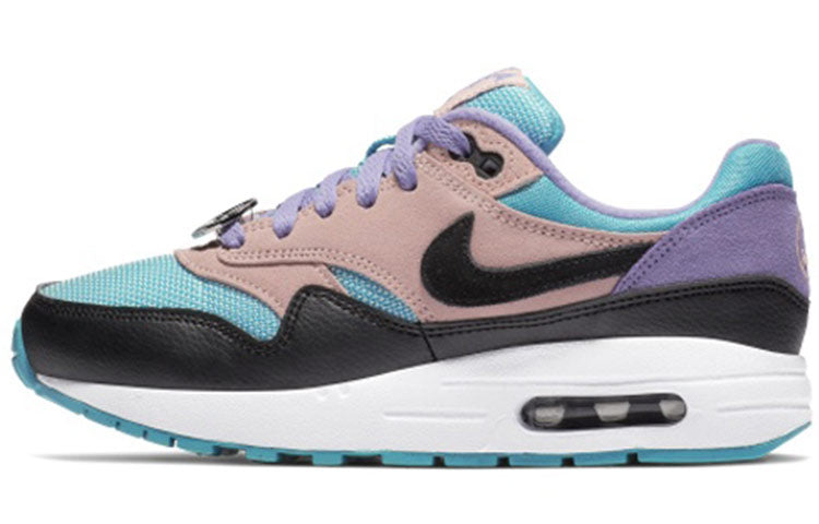 Nike Air Max 1 GS 'Have A Day' Black/White/Space Purple/Bleached Coral AT8131-001