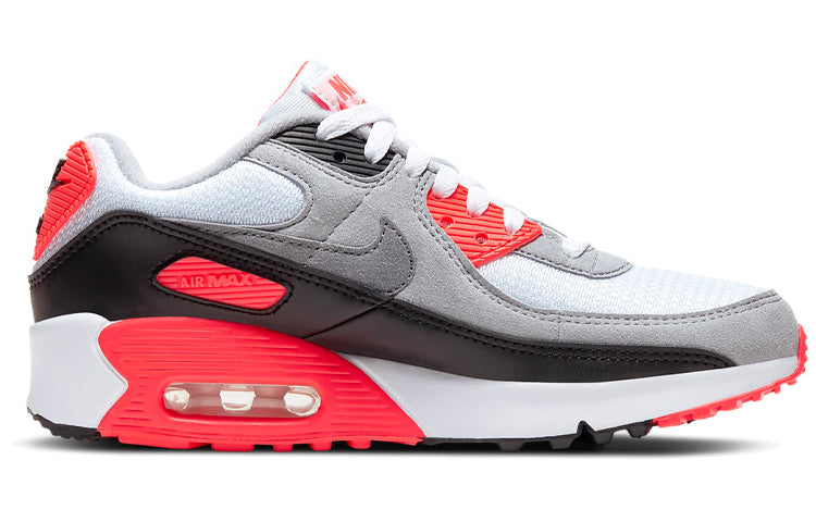 Nike Air Max 90 GS 'Infrared' 2020 White/Black/Cool Grey/Radiant Red DC8334-100