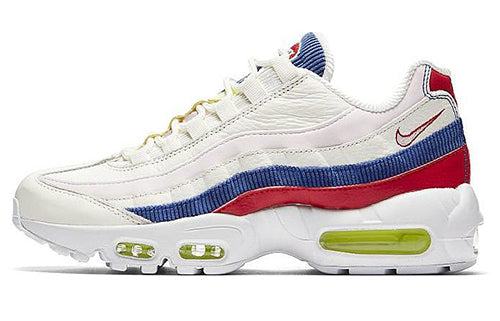 Nike Womens Air Max 95 SE Panache Cream White/Red-Blue AQ4138-101