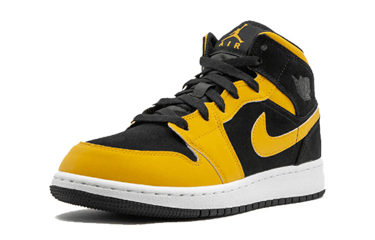 Air Jordan 1 Mid GS Black University Gold 554725-071