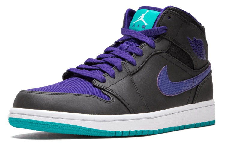 Air Jordan 1 Mid 'Grape' Black/Grape Ice-Emerald 554724-015