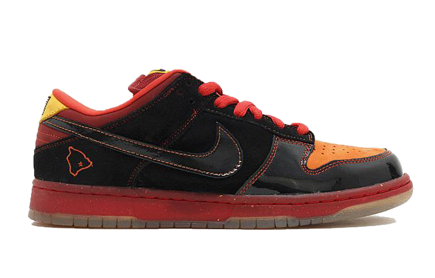 Nike Dunk Low Premium SB Skateboard 'Hawaii' Black/Black-Deep Orange 313170-003 sneakmarks