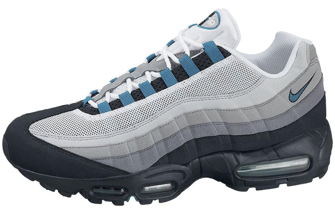 Nike Air Max 95 'Fresh Water' Wht/Ntrl Gry-Mdm Gry-Fresh Water 609048-135 sneakmarks