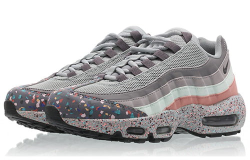 Nike Womens Air Max 95 SE 'Confetti' Light Pumice/Anthracite-Gunsmoke-Atmosphere Grey-Fiberglass-Rust Pink 918413-002