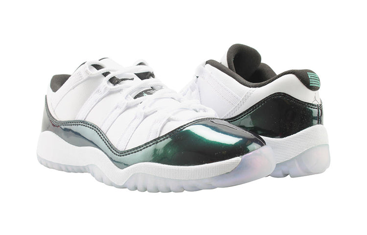 Air Jordan 11 Retro Low PS 'Emerald' white/black-emerald rise 505835-145