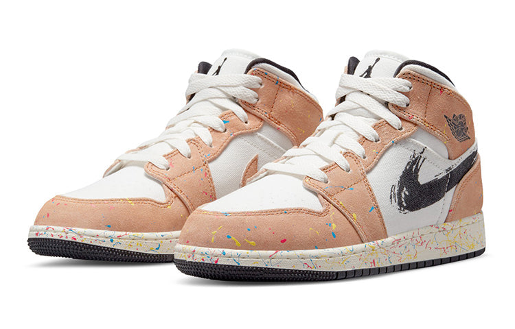 Air Jordan 1 Mid SE (GS) Brushstroke (GS) DA8006-100