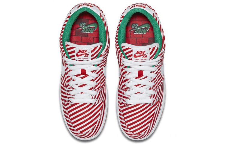 Nike SB Skateboard Dunk Low 'Candy Cane' Challenge Red/Stadium Green-White 313170-613 sneakmarks