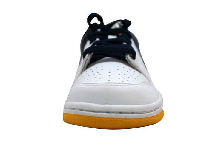 Nike Dunk Low GS 'Navy Heel' White/Midnight Navy-Varsity Maize 310569-145 sneakmarks