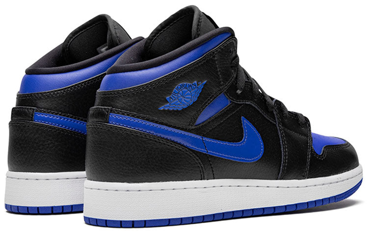 Air Jordan 1 Mid'Black Hyper Royal' GS Black/Hyper Royal/White 554725-068