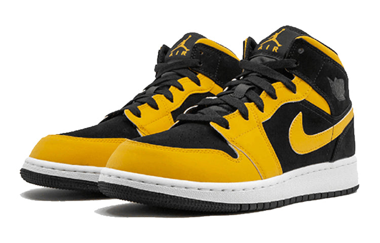 Air Jordan 1 Mid GS Black University Gold 554725-071