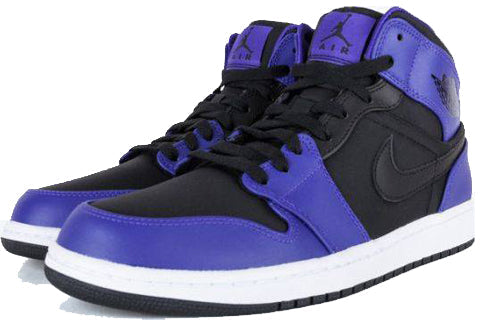 Air Jordan 1 Mid Black Purple 554724-019