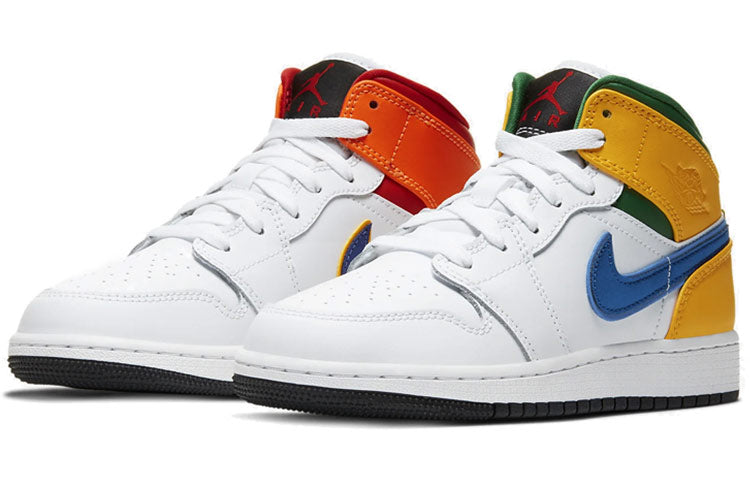 Air Jordan 1 Mid GS White Court Purple 554725-128