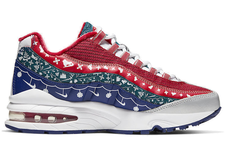 Nike Air Max 95'Ugly Christmas Sweater' GS White/University Red/Noble Red CT1593-100