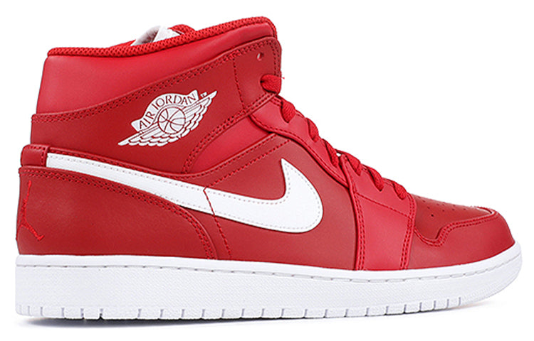 Air Jordan 1 Mid Red White 554724-600