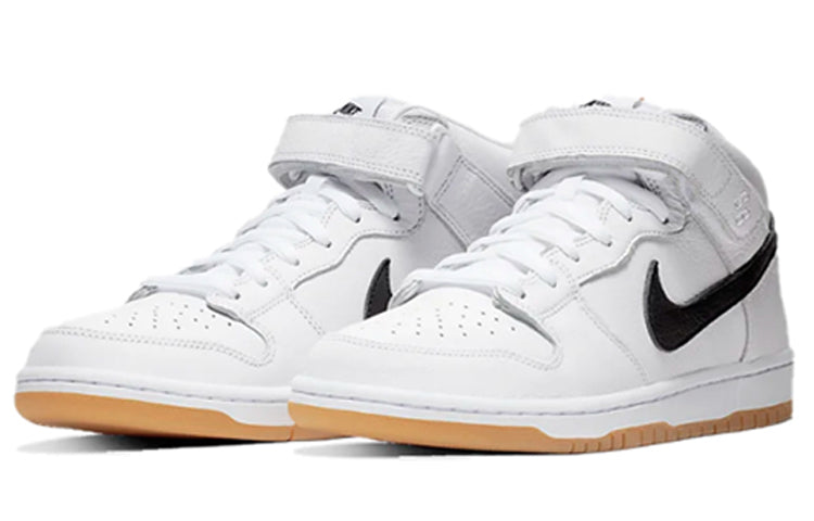 Nike SB Skateboard Dunk Mid Pro ISO Orange Label - White CD6754-100 sneakmarks