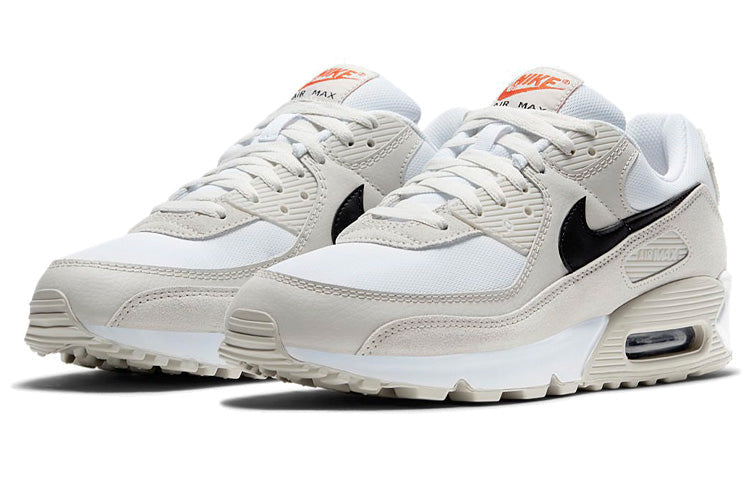 Nike Air Max 90 'Light Bone' White/Black/Light Bone/Team Orange DH4103-100 KICKSOVER