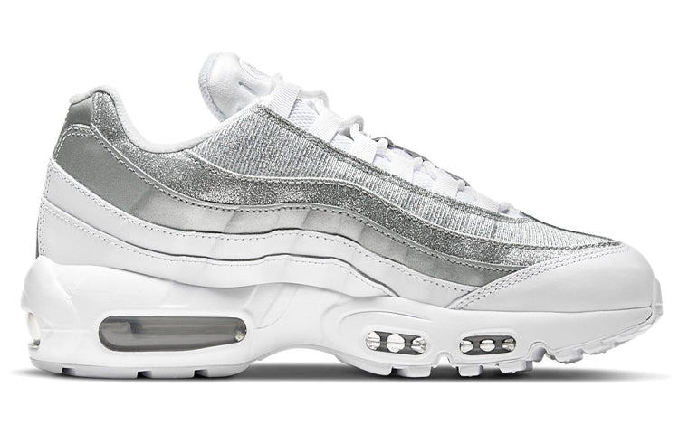 Nike Womens Air Max 95 'White Metallic Silver' White/White/Metallic Silver DH3857-100