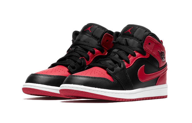 Air Jordan 1 Mid PS 'Banned' Black/University Red/Black/White 640734-074