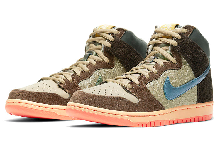 Nike Concepts x Dunk High Pro SB Skateboard 'Duck' Rattan/Parachute Beige/Orange Chalk/Baroque Brown DC6887-200 sneakmarks