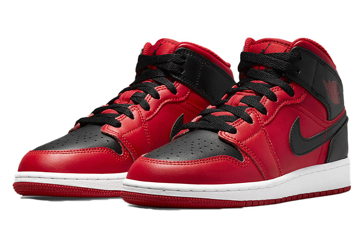 Air Jordan 1 Mid Reverse Bred (GS) 554725-660