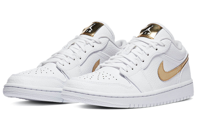 Womens WMNS Air Jordan 1 Low SE White Metallic Gold CZ4776-100