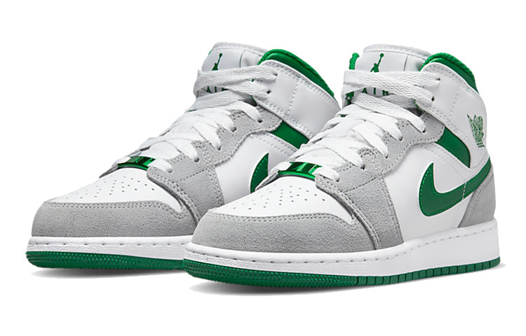 Air Jordan 1 Mid (GS) White Pine Green Smoke Grey (GS) DC7248-103