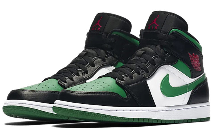 Air Jordan 1 Mid Green Toe 554724-067