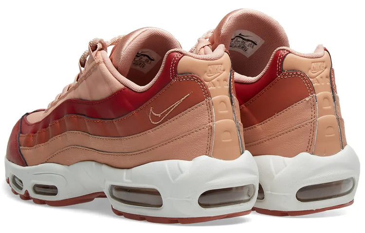 Nike Womens Air Max 95 'Dusty Peach' Team Crimson/Rose Gold-Summit White-Dusty Peach 307960-607