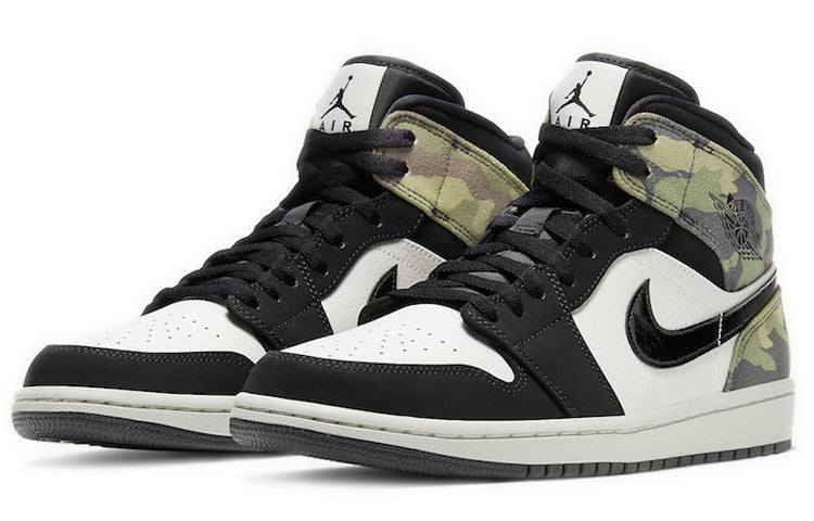 Air Jordan 1 Mid Camo Light Bone/Black CW5490-001