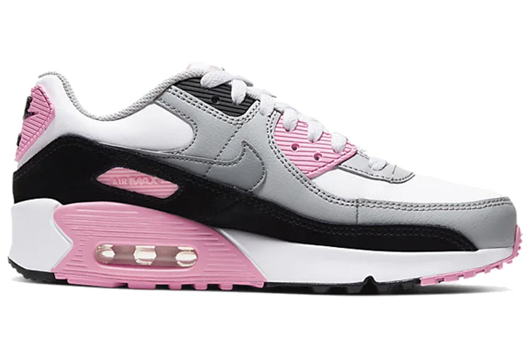 Nike Air Max 90 LTR Leather GS White Grey Pink CD6864-104 KICKSOVER