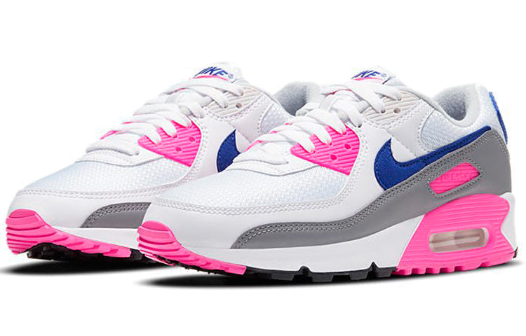 Womens Air Max 90 'Pink Concord' White/Vast Grey/Concord/Pink Blast CT1887-100 KICKSOVER