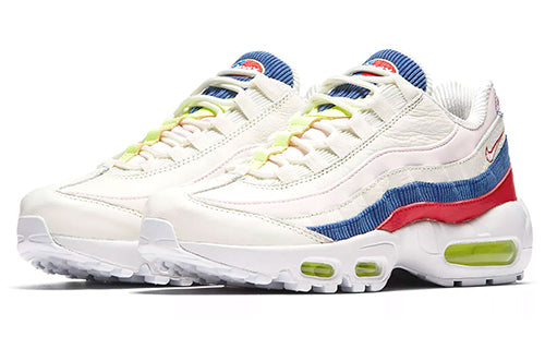 Nike Womens Air Max 95 SE Panache Cream White/Red-Blue AQ4138-101