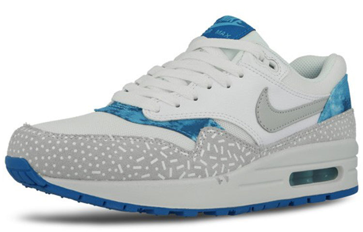 Nike Womens Air Max 1 Print White Grey Blue Sky 528898-101