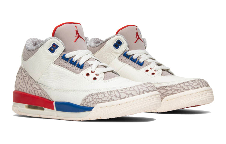 Air Jordan 3 Retro'International Flight' GS Sail/Sport Royal-Fire Red 398614-140